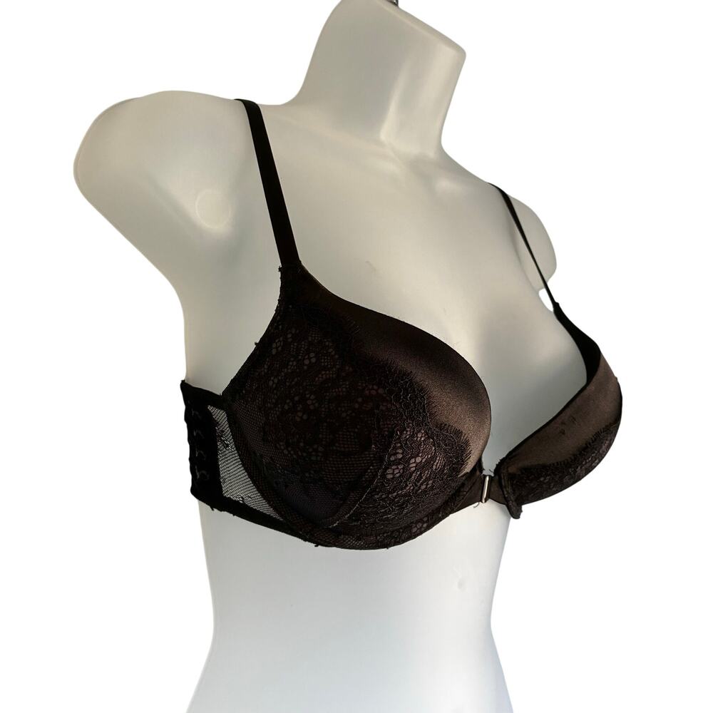 Victoria's Secret Bombshell Bra Black Lace 32C Plunge Padded Whimsigoth